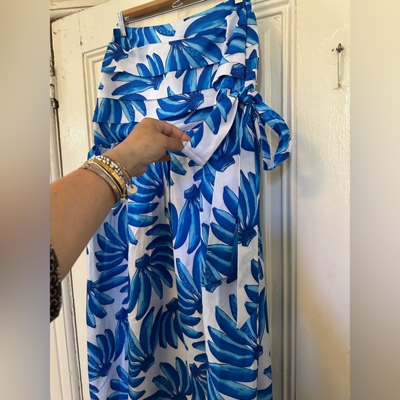 Blue banana Print Women's maxi skirt size M nwt - Picture 4 of 10